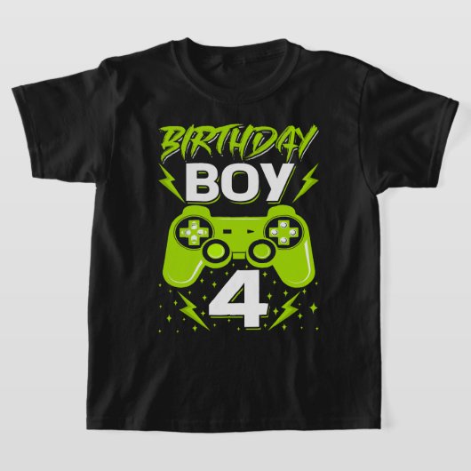 Birthday Boy 4 Video Game Controller Gamer 4th Bir T-Shirt (Ablage )