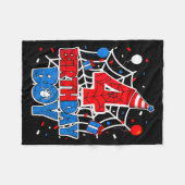 Birthday Boy 4 Year Old Sders 4th Birthday Kids Fleecedecke (Vorderseite (Horizontal))