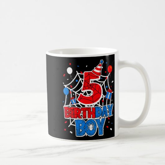 Birthday Boy 5 Year Old Sders 5th Birthday Kids  Kaffeetasse (Rechts)
