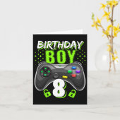 Birthday Boy 8 Video Game Controller Gamer 8th Bir Karte (Gelbe Blume)