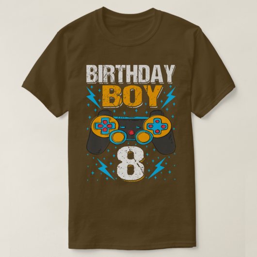 Birthday Boy 8 Video Game Controller Gamer 8th Bir T-Shirt (Design vorne)