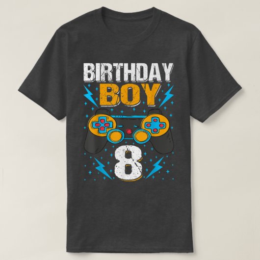 Birthday Boy 8 Video Game Controller Gamer 8th Bir T-Shirt (Design vorne)