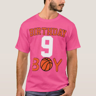 Birthday Boy 9 Fun Basketball 9. Neunjährige Ki T-Shirt
