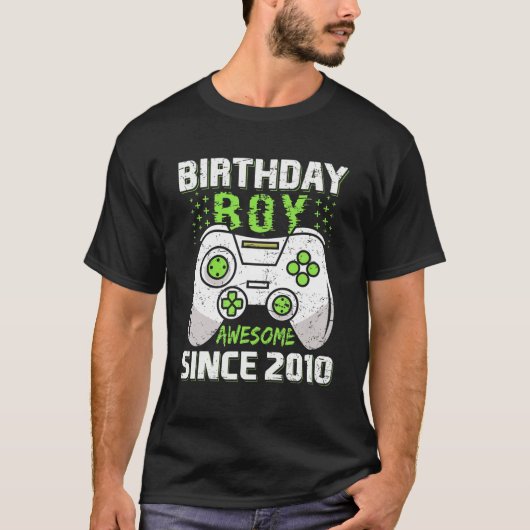 Birthday Boy Awesome Since 2010 T-Shirt (Vorderseite)