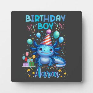 Birthday Boy Axolotl Vibes Niedliches Party Design Fotoplatte