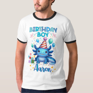Birthday Boy Axolotl Vibes Niedliches Party Design T-Shirt