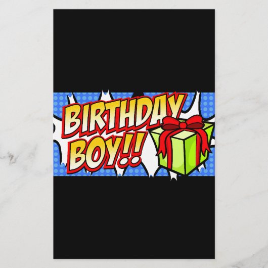 Birthday Boy Banner Briefpapier (Vorderseite)