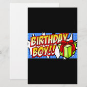 Birthday Boy Banner Briefpapier (Vorne/Hinten)