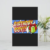 Birthday Boy Banner Briefpapier (Stehend Vorderseite)