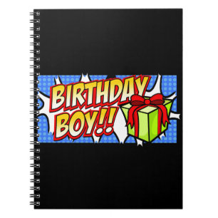 Birthday Boy Banner Notizblock