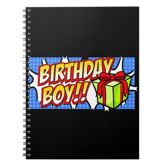 Birthday Boy Banner Notizblock (Vorderseite)
