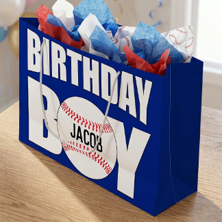 Birthday Boy Baseball Player Party Individuelle Na Große Geschenktüte