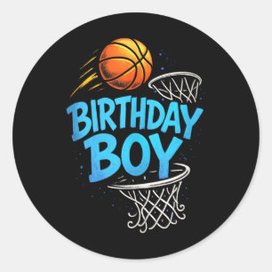 Birthday Boy - Basketball Player Sports Fun Tank T Runder Aufkleber