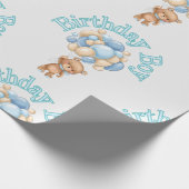 Birthday Boy Bear Idea Geschenkpapier (Ecke)