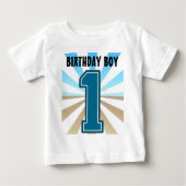 Birthday Boy, Big Number One, First B-day Tshirt (Vorderseite)