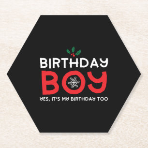 Birthday Boy - Birthday on Christmas Untersetzer