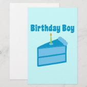 Birthday Boy Briefpapier (Vorne/Hinten)