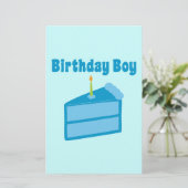 Birthday Boy Briefpapier (Stehend Vorderseite)
