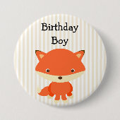 Birthday Boy Button Woodlands Thema (Vorderseite)