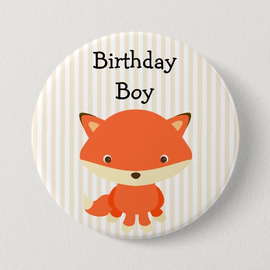 Birthday Boy Button Woodlands Thema (Vorderseite)