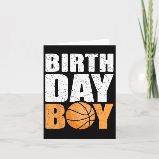 Birthday Boy Bysketbyll Theme Party Future Byskett Karte (Vorderseite)