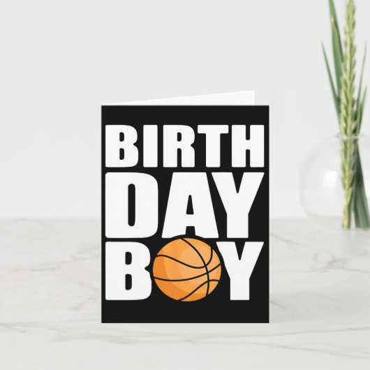 Birthday Boy Bysketbyll Theme Party Future Byskett Karte (Vorderseite)