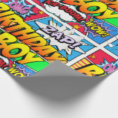Birthday Boy Comic Book Geschenkpapier (Ecke)