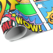 Birthday Boy Comic Book Geschenkpapier (Rolleneckpunkt)