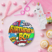 Birthday Boy Comic Book Party Pappteller (Party)