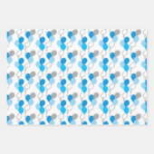 Birthday Boy Coordinating Pattern Wrapping Paper Geschenkpapier Set (Vorderseite 3)
