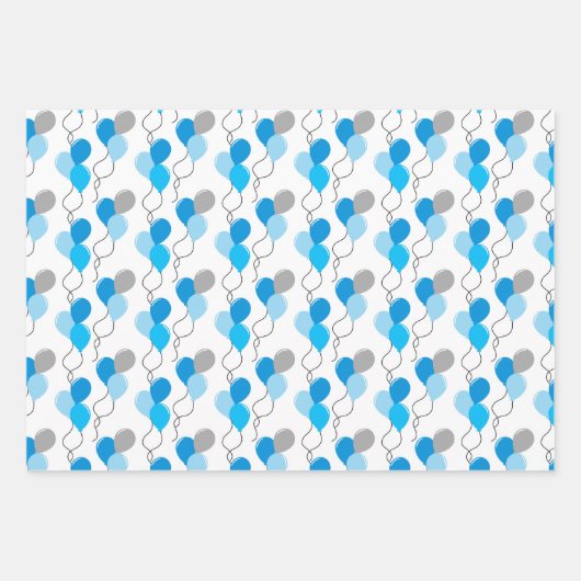 Birthday Boy Coordinating Pattern Wrapping Paper Geschenkpapier Set (Vorderseite 3)