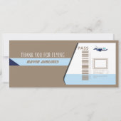 Birthday Boy Flight Ticket Einladung individuell a (Rückseite)