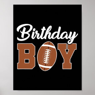 Birthday Boy Football Geburtstagsparty Familie Mat Poster