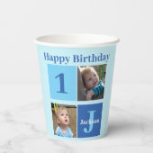 Birthday Boy Foto Custom Kids 1. Pappbecher (Rückseite)