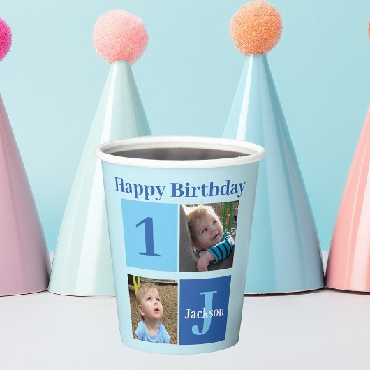 Birthday Boy Foto Custom Kids 1. Pappbecher