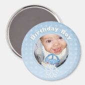 Birthday Boy Foto Winter Onederland Magnet (Vorderseite/Rückseite)