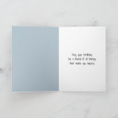 Birthday Boy Hugging Dog Watercolor Karte (Innenseite)