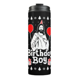 Birthday Boy Jesus Christmas Thermosbecher