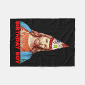 Birthday Boy Jesus Funny Christmas Party Hat  Fleecedecke (Vorderseite (Horizontal))