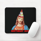 Birthday Boy Jesus Funny Christmas Party Hat Mousepad (Mit Mouse)