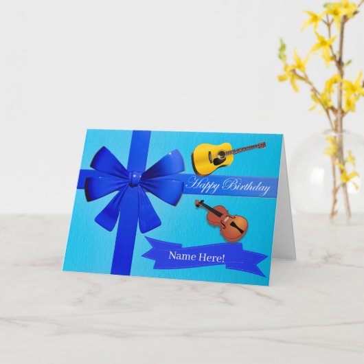 Birthday Boy Karte (Gelbe Blume)