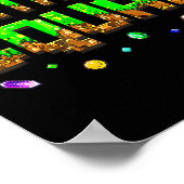 Birthday Boy Kid Birthday Squad Gamer Pixel Family Poster (Ecke)