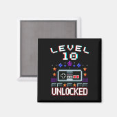 Birthday Boy Level 10 Entsperrte Funny Video Game  Magnet (Vorderseite/Rückseite)