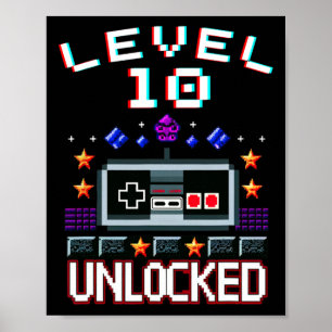 Birthday Boy Level 10 Entsperrte Funny Video Game  Poster