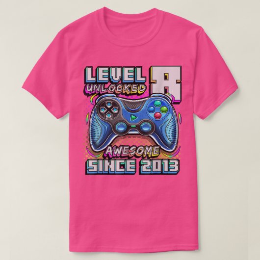 Birthday Boy Level 8 Unlock Phantastisch 2013 Vide T-Shirt (Design vorne)