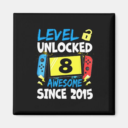 Birthday Boy Level 8 Unlock Phantastisch 2015 Vide Magnet (Vorne)