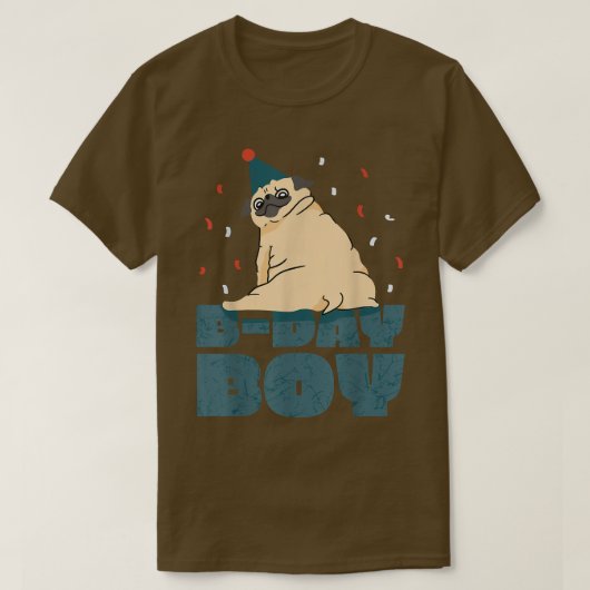 Birthday Boy Mops Dog Lover Eigentümer Party T-Shirt (Design vorne)