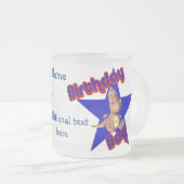 Birthday Boy Niedlich Dinosaurier Personalisiert Mattglastasse (VorderseiteRechts)