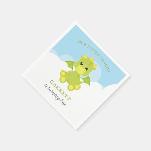 Birthday Boy Niedlich Dragon Serviette (Ecke)