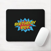 Birthday Boy Niedlich Kids Superhero Matching Comi Mousepad (Mit Mouse)